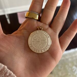 Louis Vuitton White and Gold Trunks & Bags Pendant